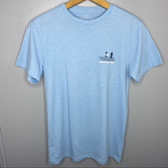 VINEYARD VINES Light Blue Island Short Sleeve Tee - Picture 1 of 5
